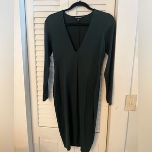 Express Green body con dress - size M